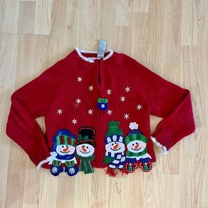 Vintage Christmas Snowman Sweater